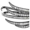 Brazalete «Feather» de la Colección Vienna, blanco, chapado en rutenio Brazalete «Feather» de la Colección Vienna, blanco, chapado en rutenio