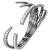 Brazalete «Feather» de la Colección Vienna, blanco, chapado en rutenio Brazalete «Feather» de la Colección Vienna, blanco, chapado en rutenio