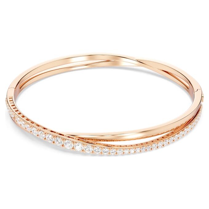 Brazalete Hyperbola blanco, chapado en tono oro rosa Brazalete Hyperbola blanco, chapado en tono oro rosa