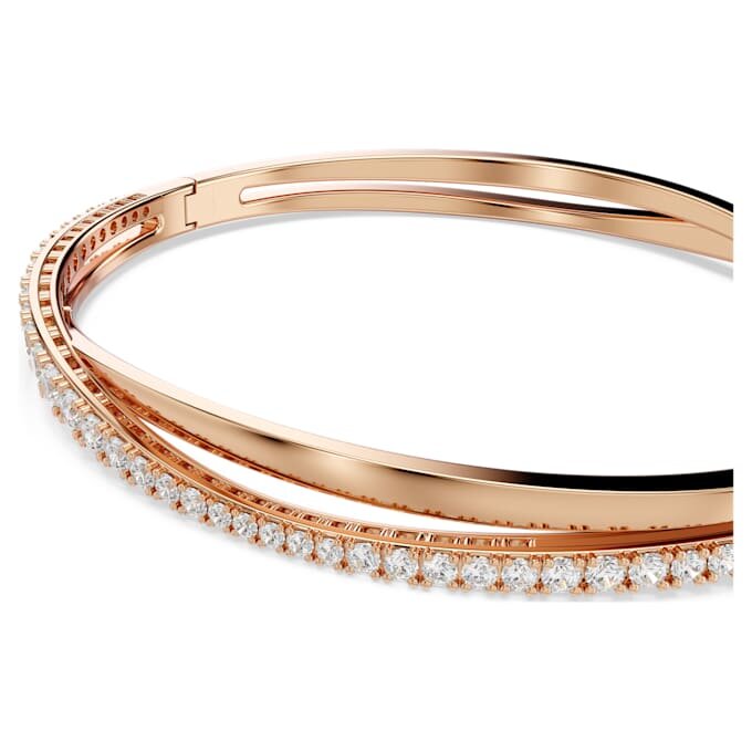 Brazalete Hyperbola blanco, chapado en tono oro rosa Brazalete Hyperbola blanco, chapado en tono oro rosa