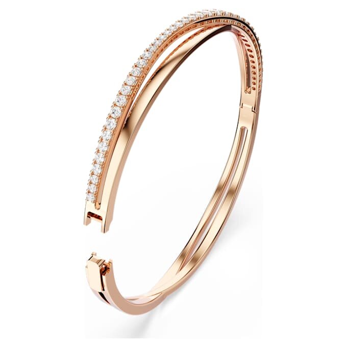 Brazalete Hyperbola blanco, chapado en tono oro rosa Brazalete Hyperbola blanco, chapado en tono oro rosa