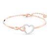 Brazalete Hyperbola con símbolo de Infinity y corazón, blanco, acabado de metales mixtos Brazalete Hyperbola con símbolo de Infinity y corazón, blanco, acabado de metales mixtos