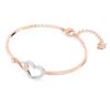 Brazalete Hyperbola con símbolo de Infinity y corazón, blanco, acabado de metales mixtos Brazalete Hyperbola con símbolo de Infinity y corazón, blanco, acabado de metales mixtos