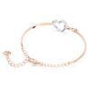Brazalete Hyperbola con símbolo de Infinity y corazón, blanco, acabado de metales mixtos Brazalete Hyperbola con símbolo de Infinity y corazón, blanco, acabado de metales mixtos