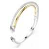 Brazalete Hyperbola de corte redondo, blanco, acabado de metales mixtos Brazalete Hyperbola de corte redondo, blanco, acabado de metales mixtos