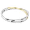 Brazalete Hyperbola de corte redondo, blanco, acabado de metales mixtos Brazalete Hyperbola de corte redondo, blanco, acabado de metales mixtos