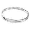 Brazalete Hyperbola de corte redondo, blanco, chapado en rodio Brazalete Hyperbola de corte redondo, blanco, chapado en rodio