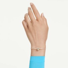 Brazalete Idyllia con cortes mixtos, abeja, multicolor, chapado en tono dorado