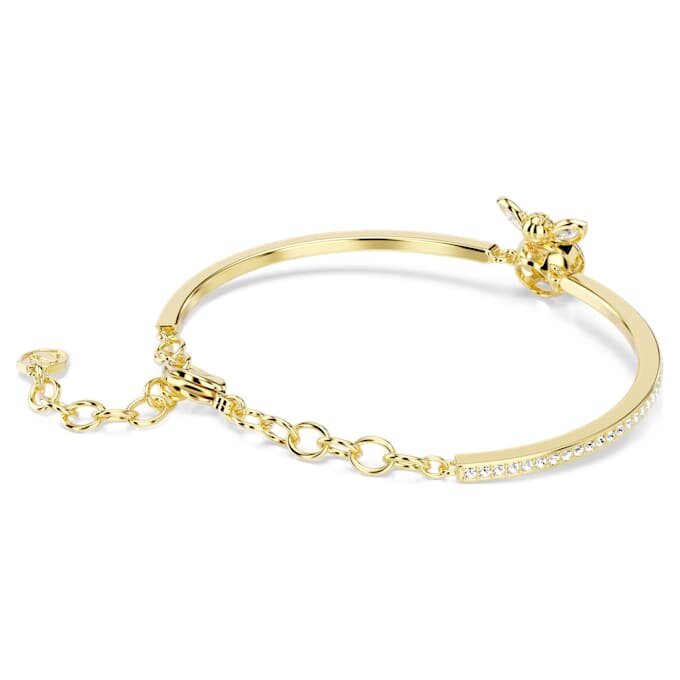 Brazalete Idyllia con cortes mixtos, abeja, multicolor, chapado en tono dorado Brazalete Idyllia con cortes mixtos, abeja, multicolor, chapado en tono dorado