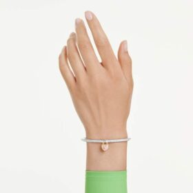 Brazalete Idyllia con cortes mixtos, corazón, rosa, acabado de metales mixtos