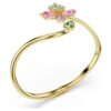 Brazalete Idyllia con cortes mixtos, flor, multicolor, chapado en tono dorado Brazalete Idyllia con cortes mixtos, flor, multicolor, chapado en tono dorado