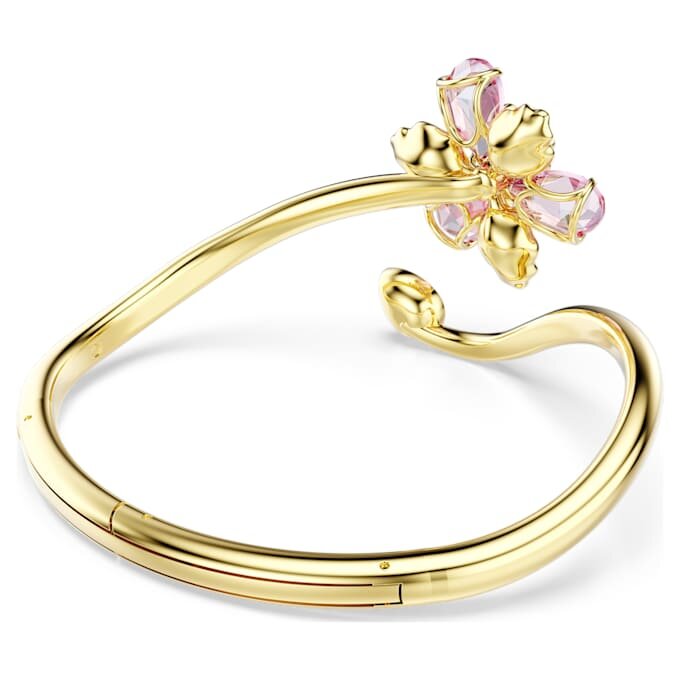 Brazalete Idyllia con cortes mixtos, flor, multicolor, chapado en tono dorado Brazalete Idyllia con cortes mixtos, flor, multicolor, chapado en tono dorado