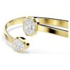 Brazalete Imber con cortes mixtos, blanco, chapado en tono dorado Brazalete Imber con cortes mixtos, blanco, chapado en tono dorado