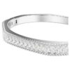 Brazalete Matrix con corte baguette, forma octogonal, blanco, chapado en rodio Brazalete Matrix con corte baguette, forma octogonal, blanco, chapado en rodio