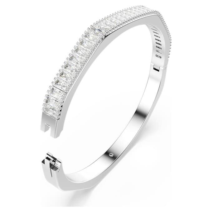 Brazalete Matrix con corte baguette, forma octogonal, blanco, chapado en rodio Brazalete Matrix con corte baguette, forma octogonal, blanco, chapado en rodio