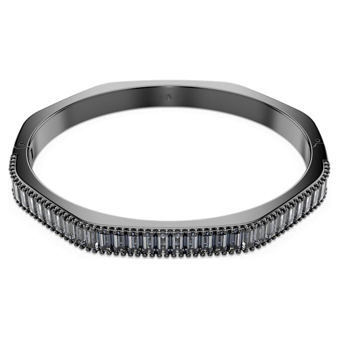 Brazalete Matrix con corte baguette, forma octogonal, gris, chapado en rutenio Brazalete Matrix con corte baguette, forma octogonal, gris, chapado en rutenio