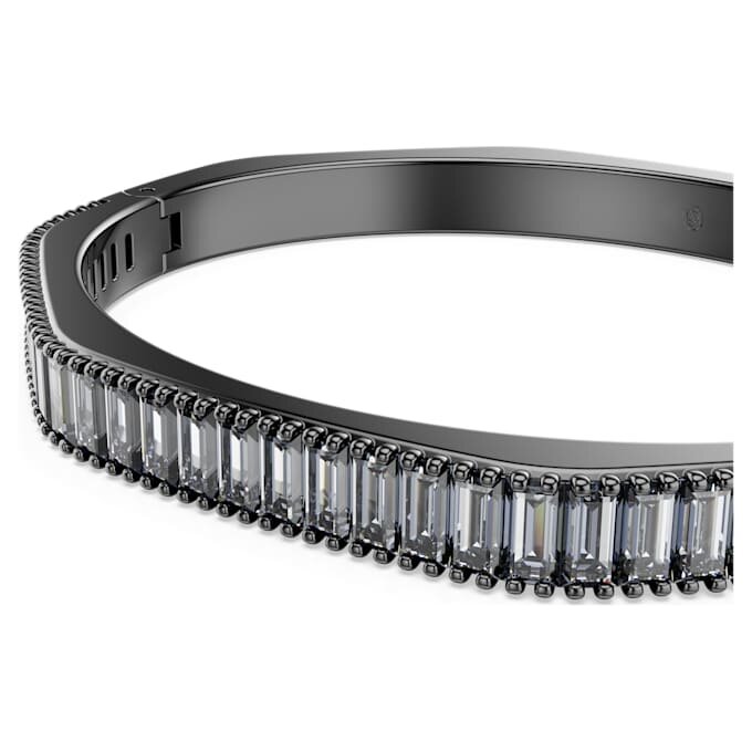 Brazalete Matrix con corte baguette, forma octogonal, gris, chapado en rutenio Brazalete Matrix con corte baguette, forma octogonal, gris, chapado en rutenio