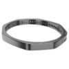 Brazalete Matrix con corte baguette, forma octogonal, gris, chapado en rutenio Brazalete Matrix con corte baguette, forma octogonal, gris, chapado en rutenio