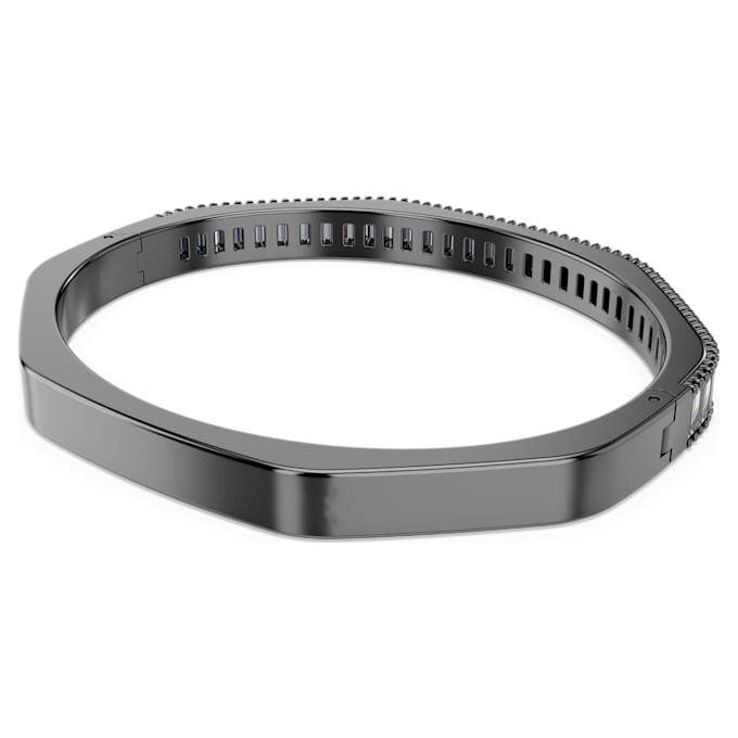 Brazalete Matrix con corte baguette, forma octogonal, gris, chapado en rutenio Brazalete Matrix con corte baguette, forma octogonal, gris, chapado en rutenio
