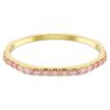 Brazalete Matrix con corte baguette, forma octogonal, rosa, chapado en tono dorado Brazalete Matrix con corte baguette, forma octogonal, rosa, chapado en tono dorado