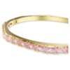 Brazalete Matrix con corte baguette, forma octogonal, rosa, chapado en tono dorado Brazalete Matrix con corte baguette, forma octogonal, rosa, chapado en tono dorado