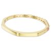Brazalete Matrix con corte baguette, forma octogonal, rosa, chapado en tono dorado Brazalete Matrix con corte baguette, forma octogonal, rosa, chapado en tono dorado