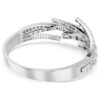 Brazalete Matrix con cortes mixtos, blanco, chapado en rodio Brazalete Matrix con cortes mixtos, blanco, chapado en rodio