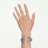 Brazalete Matrix con cortes mixtos, forma de ramo, multicolor, chapado en rutenio Brazalete Matrix con cortes mixtos, forma de ramo, multicolor, chapado en rutenio