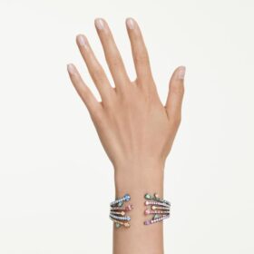 Brazalete Matrix con cortes mixtos, forma de ramo, multicolor, chapado en rutenio