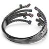Brazalete Matrix con cortes mixtos, forma de ramo, multicolor, chapado en rutenio Brazalete Matrix con cortes mixtos, forma de ramo, multicolor, chapado en rutenio