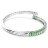 Brazalete Matrix con cortes mixtos, verde, chapado en rodio Brazalete Matrix con cortes mixtos, verde, chapado en rodio