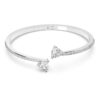 Brazalete Mesmera con corazón, blanco, chapado en rodio Brazalete Mesmera con corazón, blanco, chapado en rodio