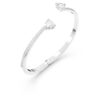 Brazalete Mesmera con corazón, blanco, chapado en rodio Brazalete Mesmera con corazón, blanco, chapado en rodio