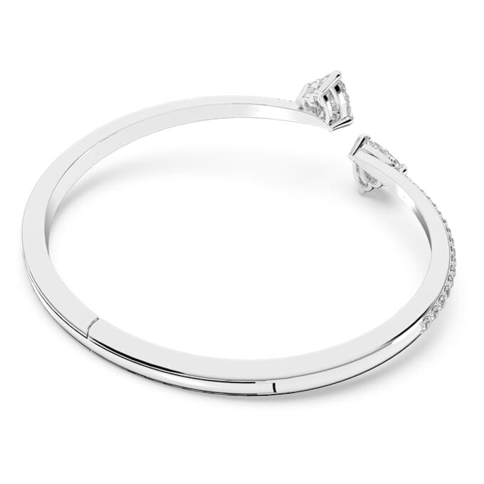 Brazalete Mesmera con corazón, blanco, chapado en rodio Brazalete Mesmera con corazón, blanco, chapado en rodio