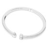 Brazalete Mesmera con cortes mixtos, blanco, chapado en rodio Brazalete Mesmera con cortes mixtos, blanco, chapado en rodio