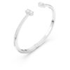 Brazalete Mesmera con cortes mixtos, blanco, chapado en rodio Brazalete Mesmera con cortes mixtos, blanco, chapado en rodio