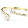 Brazalete Mesmera con forma de corazón, blanco, chapado en tono dorado Brazalete Mesmera con forma de corazón, blanco, chapado en tono dorado