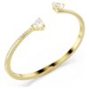 Brazalete Mesmera con forma de corazón, blanco, chapado en tono dorado Brazalete Mesmera con forma de corazón, blanco, chapado en tono dorado