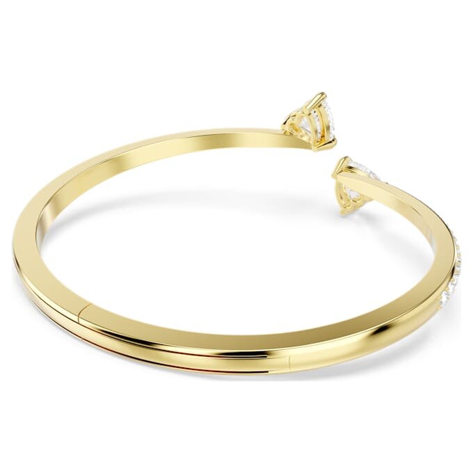 Brazalete Mesmera con forma de corazón, blanco, chapado en tono dorado Brazalete Mesmera con forma de corazón, blanco, chapado en tono dorado