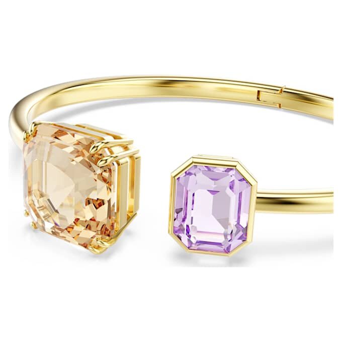 Brazalete Millenia con corte octogonal, multicolor, chapado en tono dorado Brazalete Millenia con corte octogonal, multicolor, chapado en tono dorado
