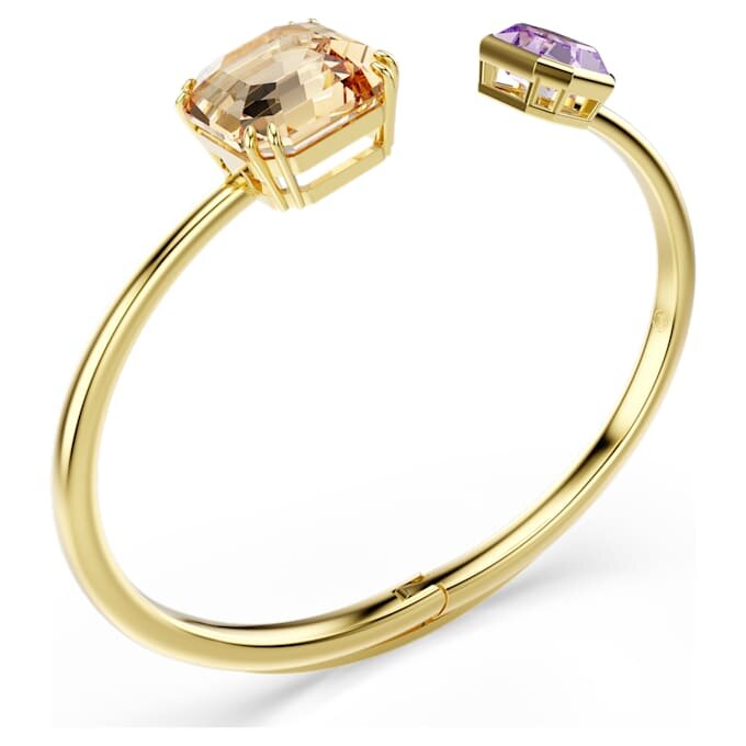 Brazalete Millenia con corte octogonal, multicolor, chapado en tono dorado Brazalete Millenia con corte octogonal, multicolor, chapado en tono dorado