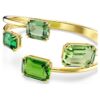 Brazalete Millenia con corte octogonal, verde, chapado en tono dorado Brazalete Millenia con corte octogonal, verde, chapado en tono dorado