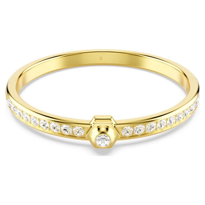 Brazalete Numina de corte redondo, blanco, con baño dorado Brazalete Numina de corte redondo, blanco, con baño dorado