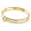 Brazalete Numina de corte redondo, blanco, con baño dorado Brazalete Numina de corte redondo, blanco, con baño dorado