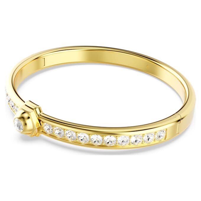 Brazalete Numina de corte redondo, blanco, con baño dorado Brazalete Numina de corte redondo, blanco, con baño dorado