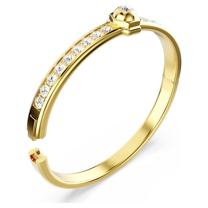 Brazalete Numina de corte redondo, blanco, con baño dorado Brazalete Numina de corte redondo, blanco, con baño dorado