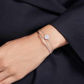 Brazalete Sublima blanco, chapado en rodio
