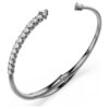 Brazalete Sublima blanco, chapado en rutenio Brazalete Sublima blanco, chapado en rutenio