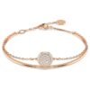 Brazalete Sublima blanco, chapado en tono oro rosa Brazalete Sublima blanco, chapado en tono oro rosa
