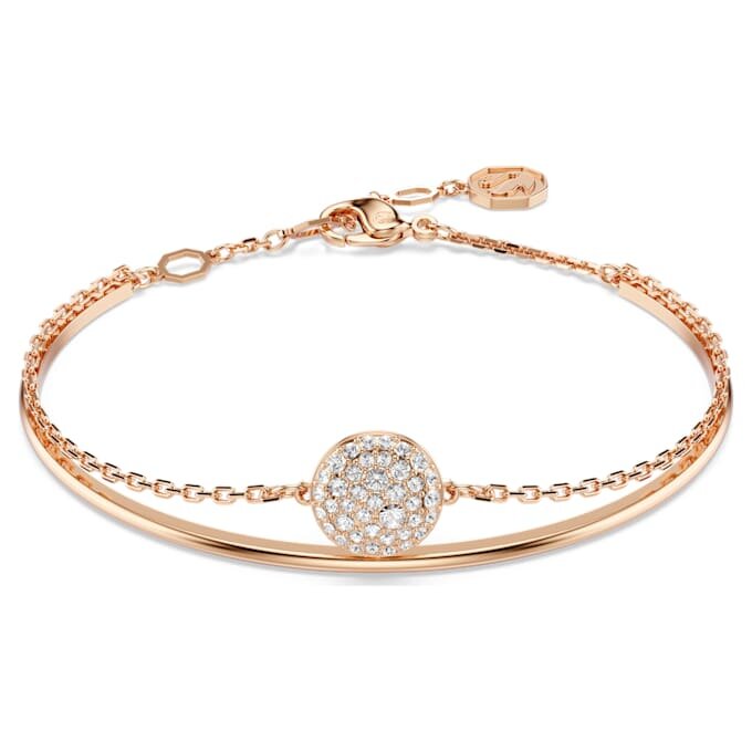 Brazalete Sublima blanco, chapado en tono oro rosa Brazalete Sublima blanco, chapado en tono oro rosa